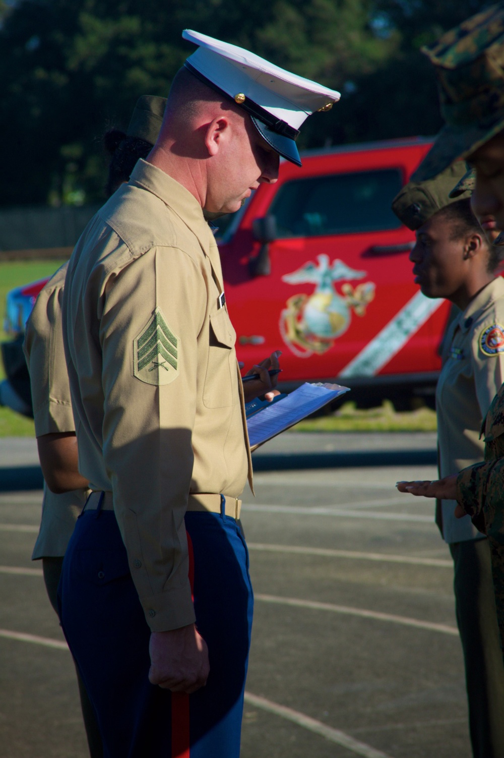 Marines mentor High School JROTC