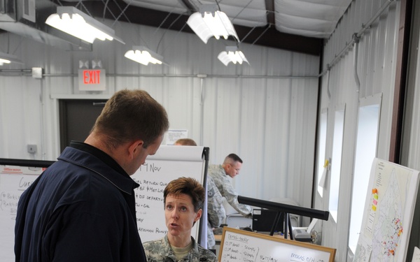 Rep. Runyan visits Joint Base Staging Area for Hurricane Sandy relief