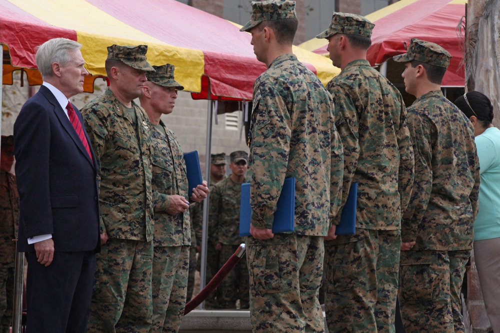 SECNAV awards three Marines, corpsman with nation’s second and third highest combat valor award