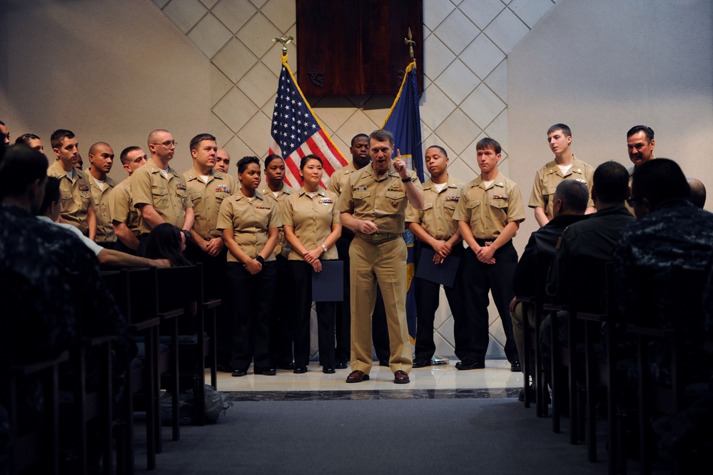 Frocking ceremony at NSA Naples
