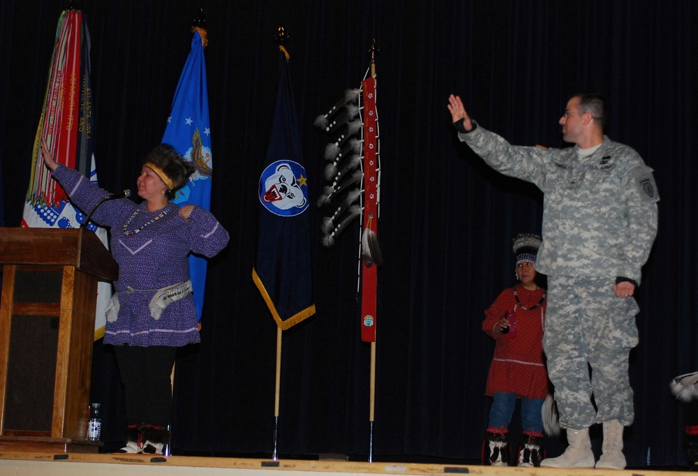 Alaskan, Native American heritage celebration complete with song, dance