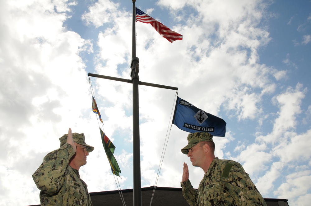 Chief Equipment Operator Bennett's reenlistment