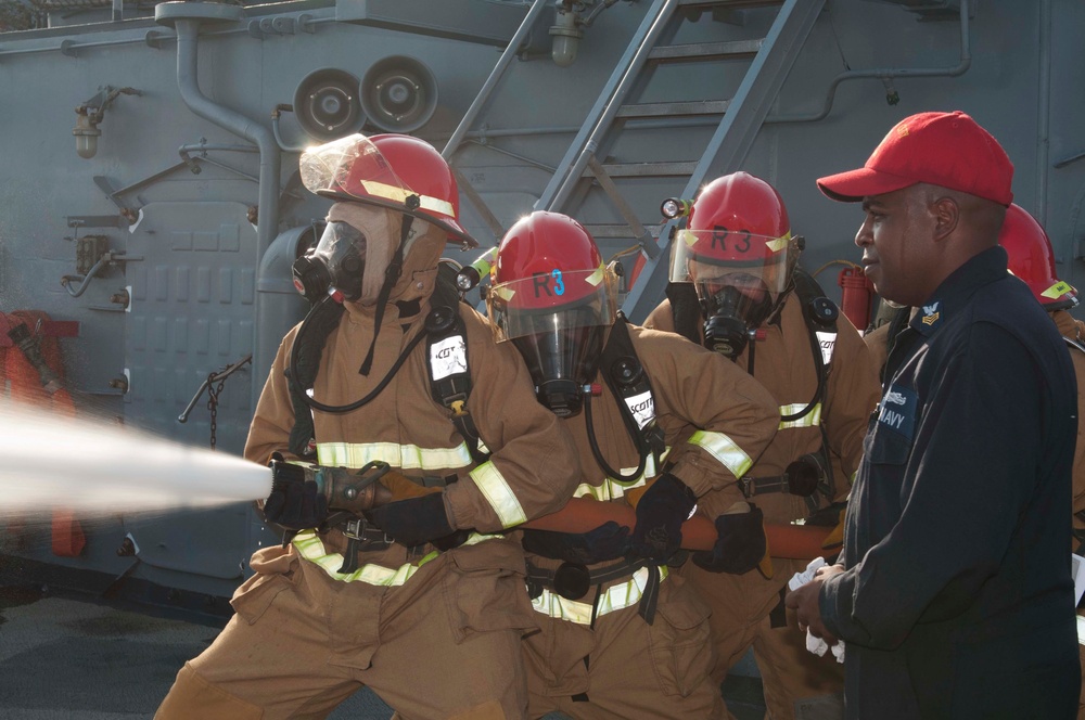 USS Hue City damage control drill