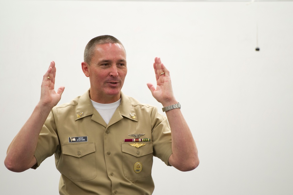 Stevens visits Newport