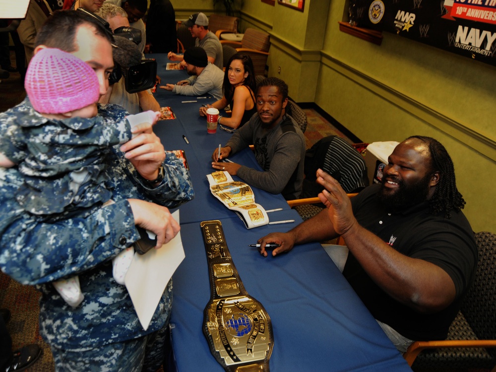 WWE Superstars visit Naval Station Norfolk