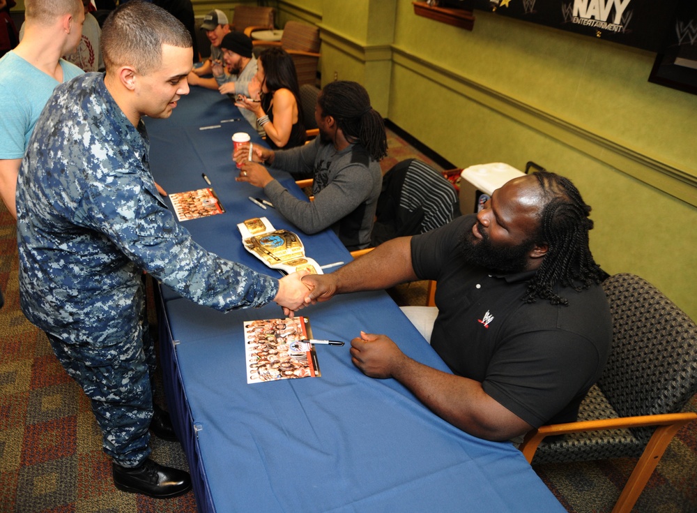 WWE Superstars visit Naval Station Norfolk