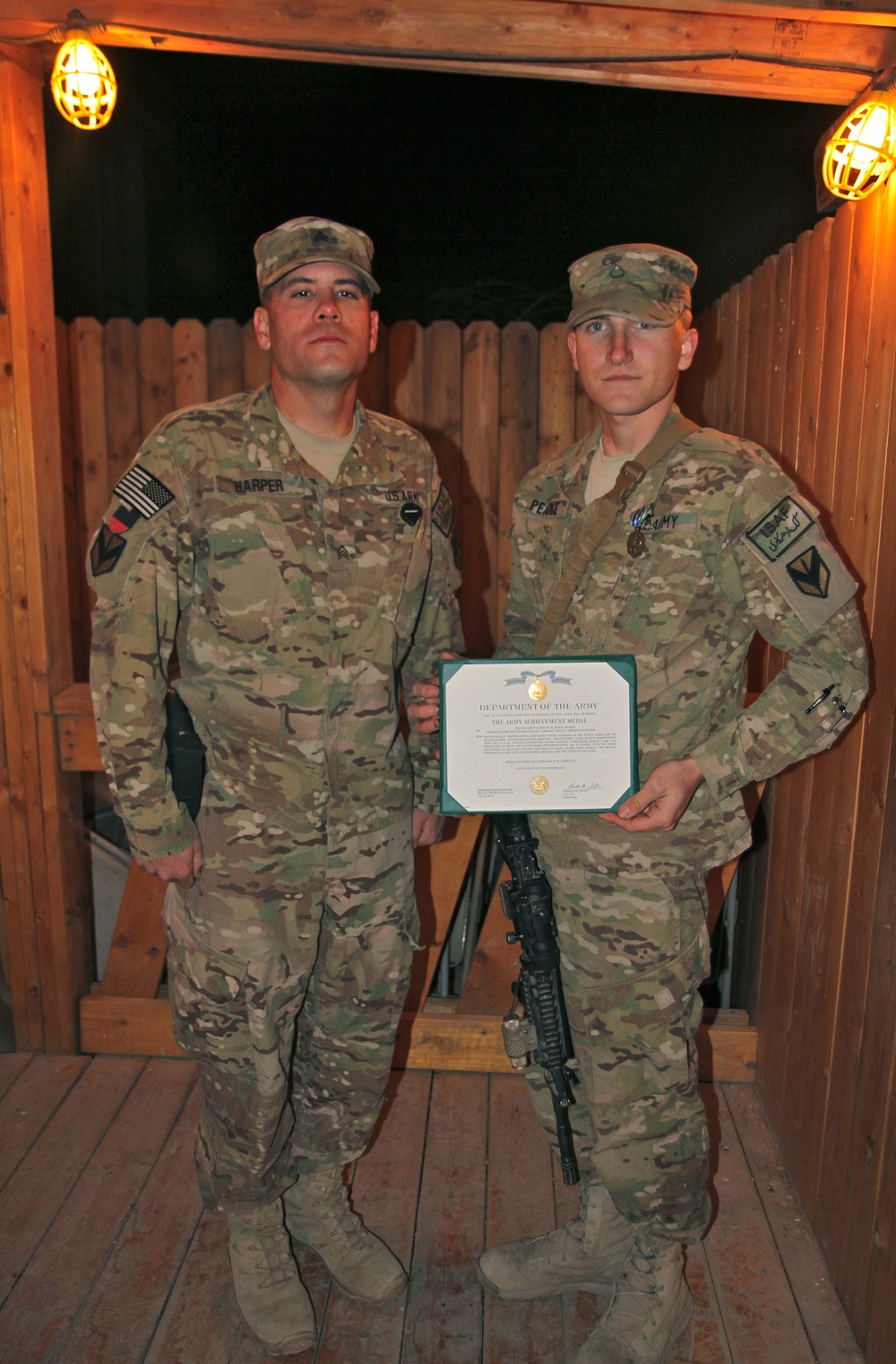DVIDS - Images - Task Force Durable soldier receives AAM [Image 1 of 2]