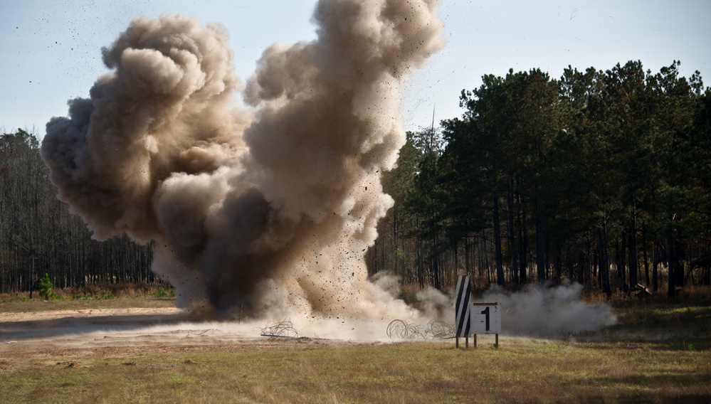 Engineers practice the “WWII” breach