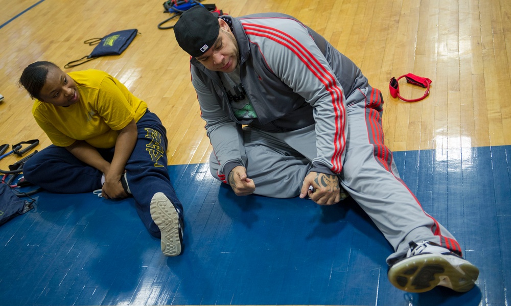 WWE Superstars visit Naval Station