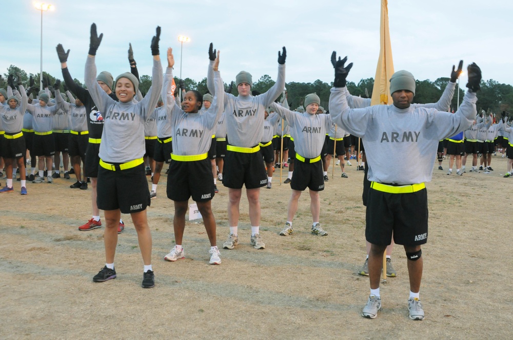 Soldiers participate in the ORA Run