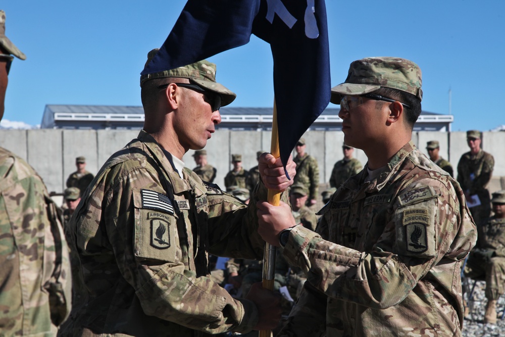 Dog Company, 1st Battalion, 503rd Infantry Regiment, 173rd (Airborne) Brigade Combat Team Change of Command Ceremony