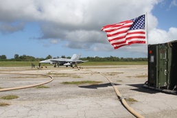 Marines set arrested landing record on Tinian