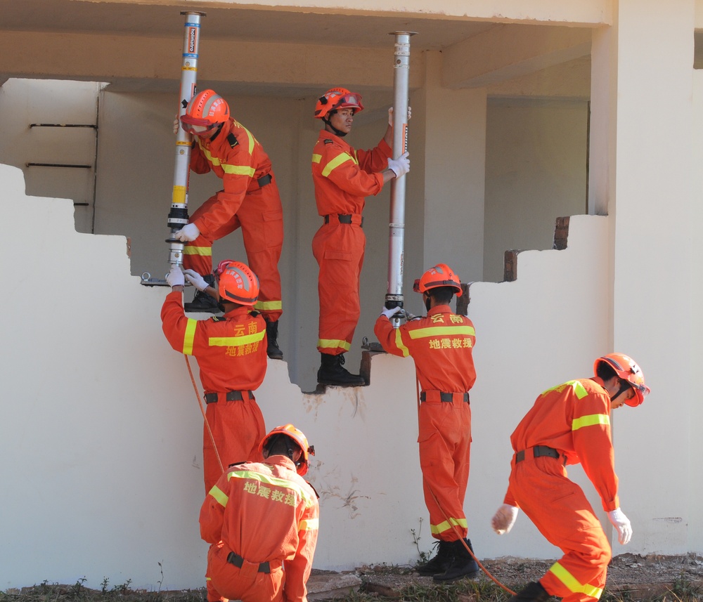 PLA search and rescue demonstration