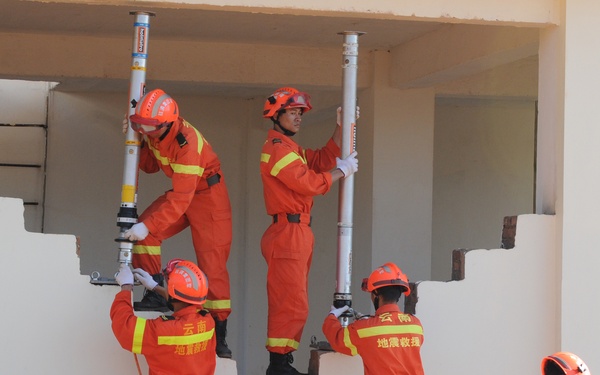 PLA search and rescue demonstration