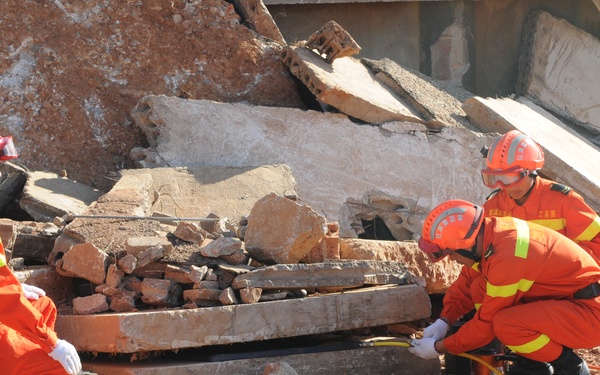 PLA search and rescue demonstration