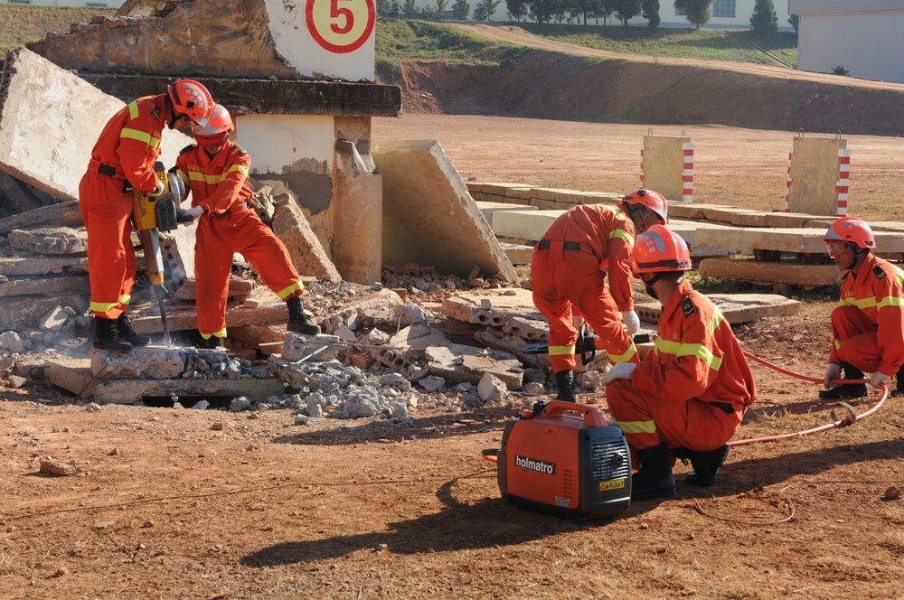 PLA search and rescue demonstration