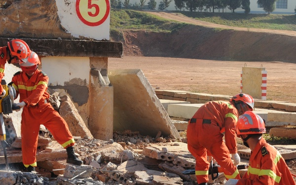 PLA search and rescue demonstration