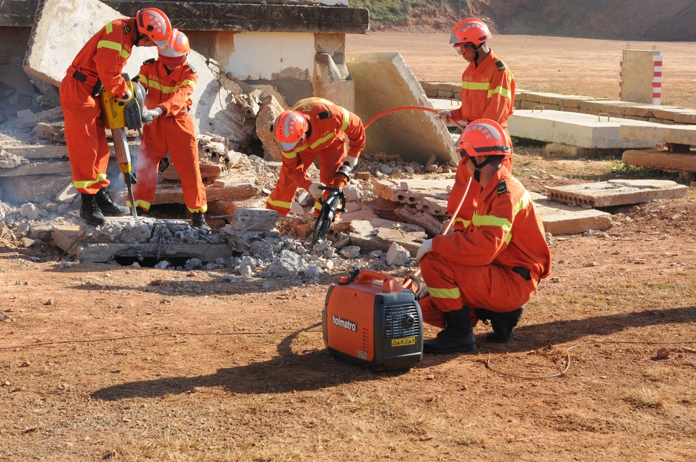 PLA search and rescue demonstration