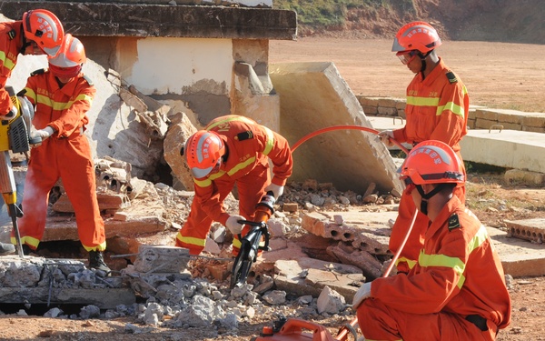 PLA search and rescue demonstration