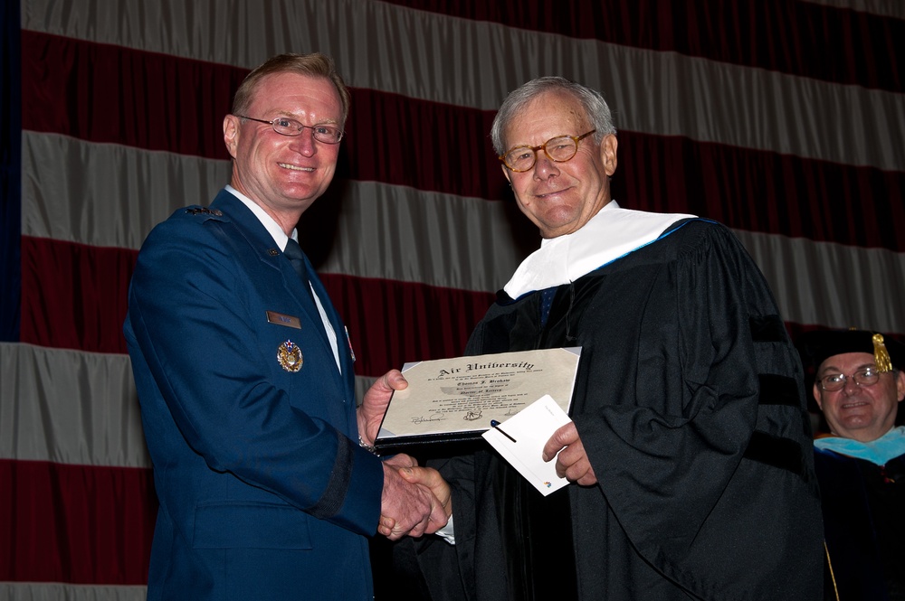 Tom Brokaw receives honorary Doctor of Letters from Air University