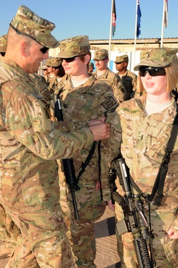 Marne soldiers receive combat patch