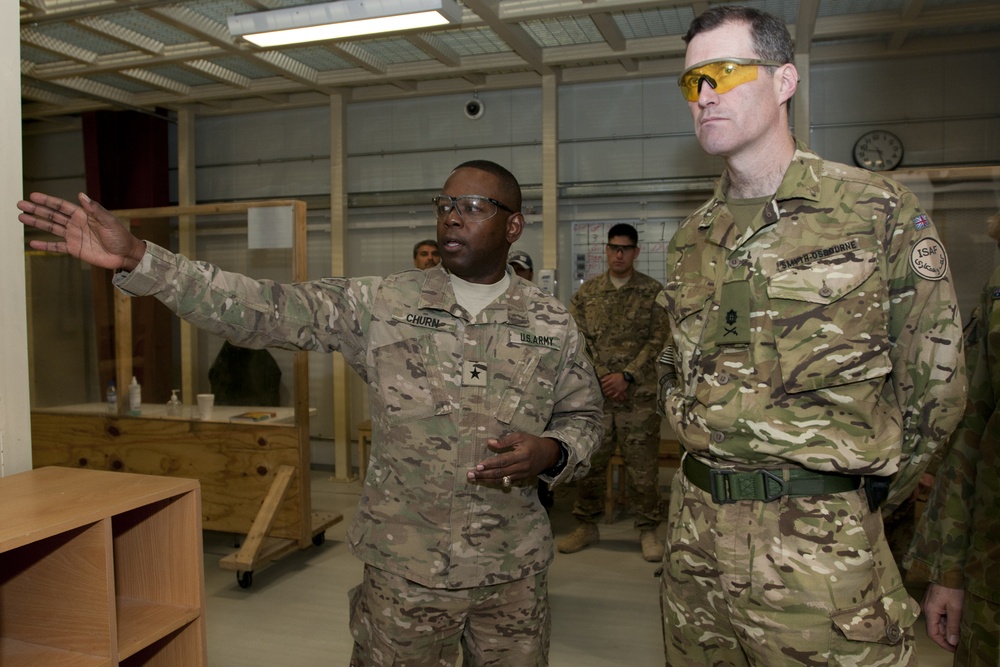 Maj. Gen. Edward Smyth-Osbourne visits the DFIP