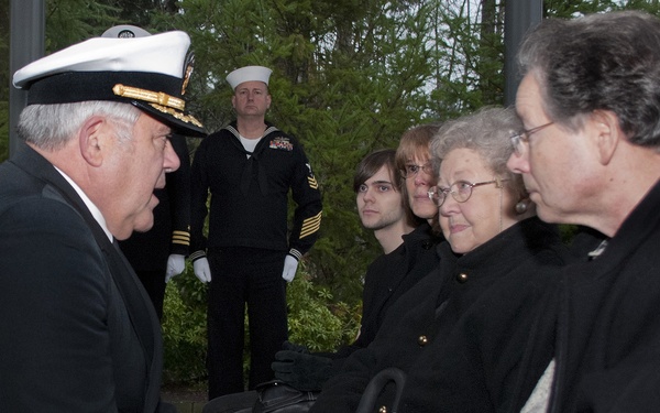 A folded American Flag