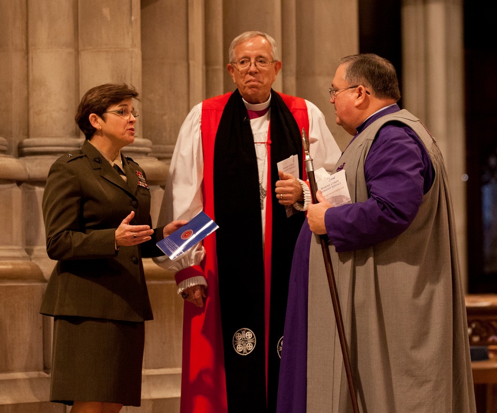 Worship service honoring Marine Corps birthday