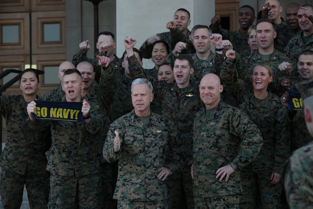 Marines film promo for Army-Navy football game