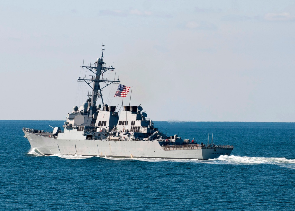USS McCain transits East China Sea