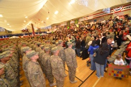 Soldiers wait to be released