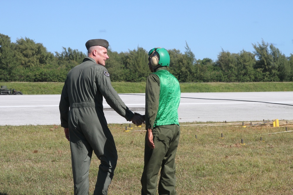 1st MAW CG visits Tinian