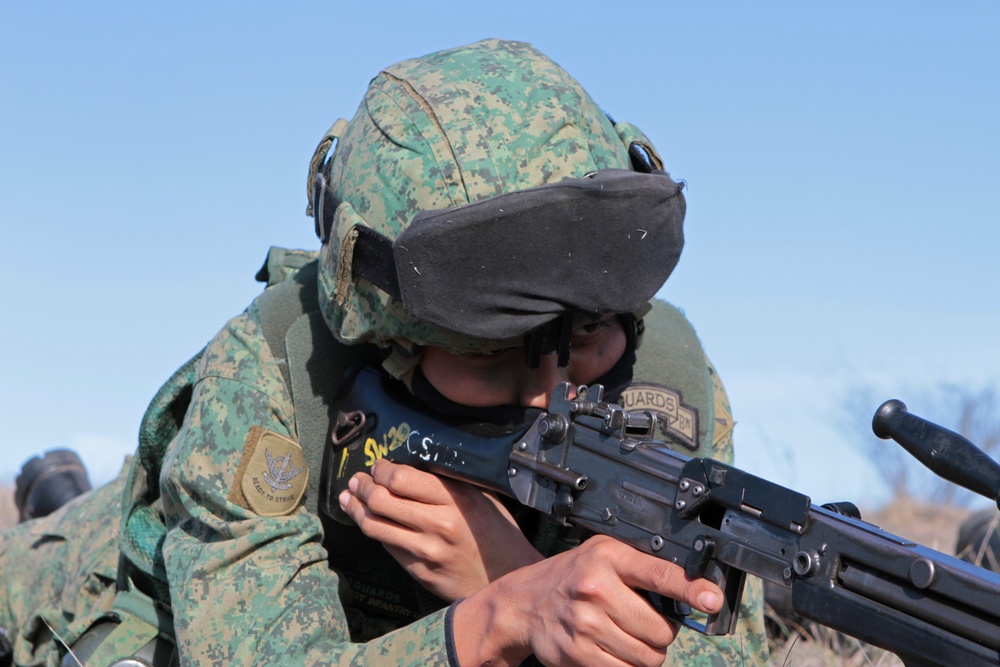 Singapore Guards build confidence with Marines during Valiant Mark