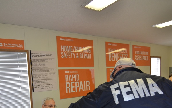 FEMA, their partners in the city of New York assist victims of Hurricane Sandy