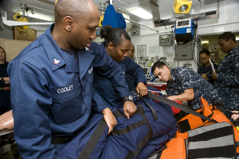 USS Harry S. Truman sailors perform drill