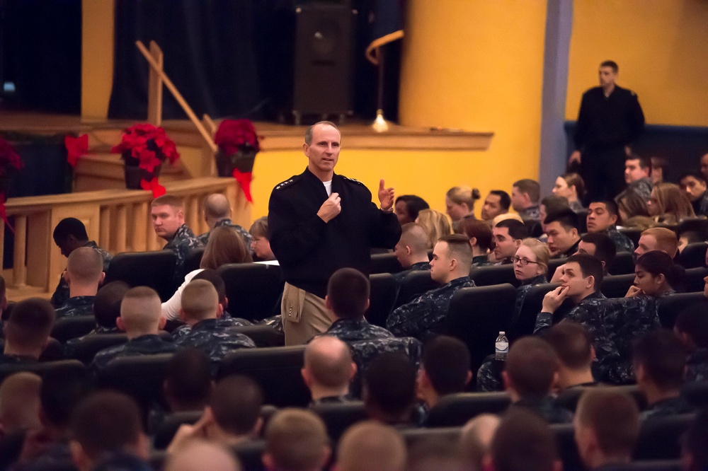 All-hands call at Naval Station Great Lakes