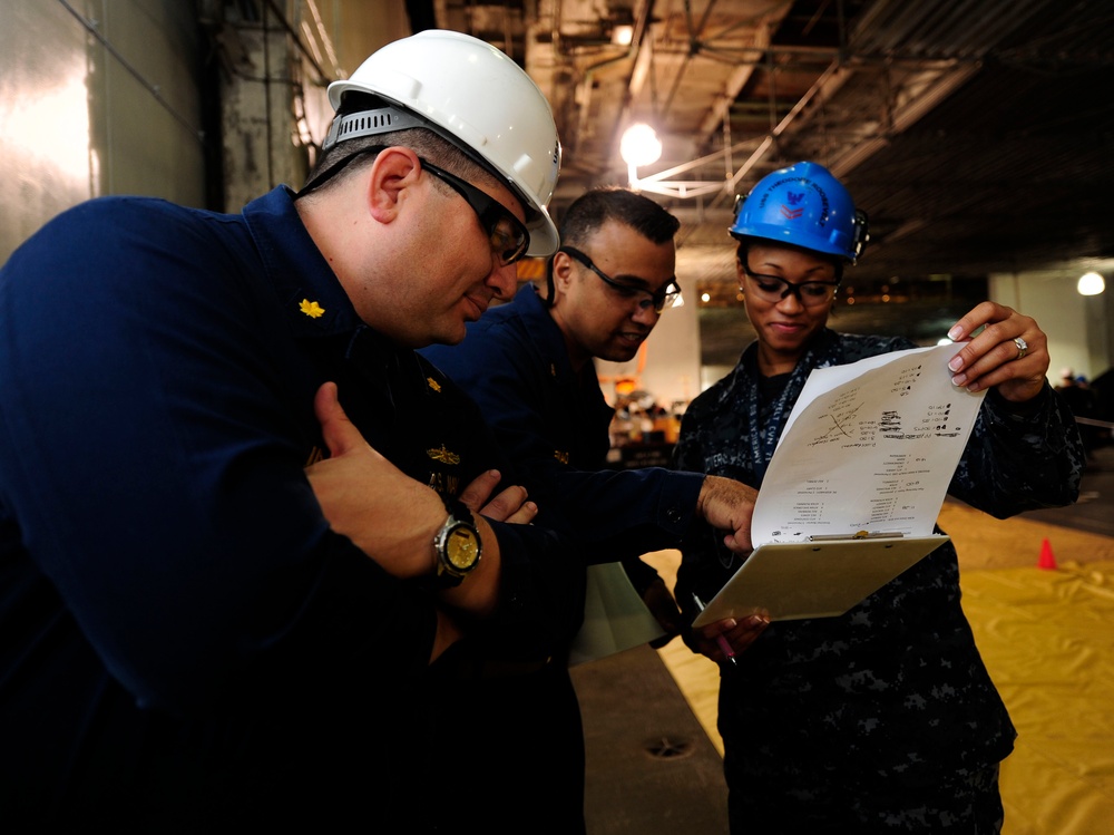 Exercise aboard USS Theodore Roosevelt