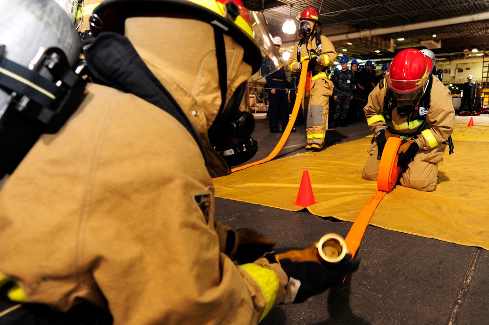 Exercise aboard USS Theodore Roosevelt