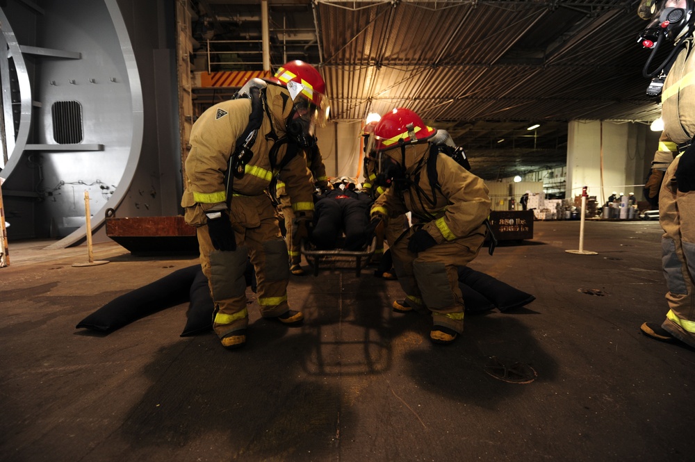 Exercise aboard USS Theodore Roosevelt