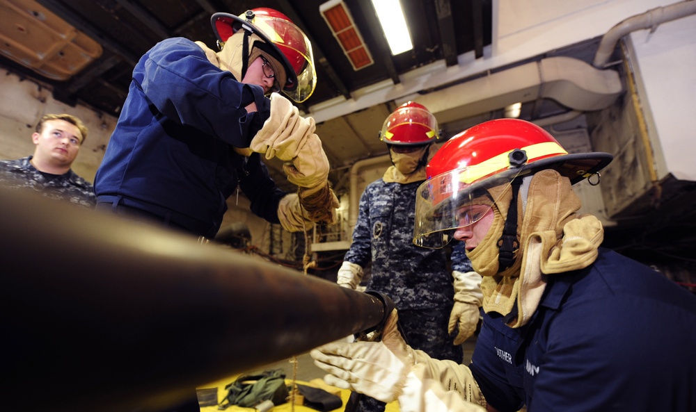 Exercise aboard USS Theodore Roosevelt