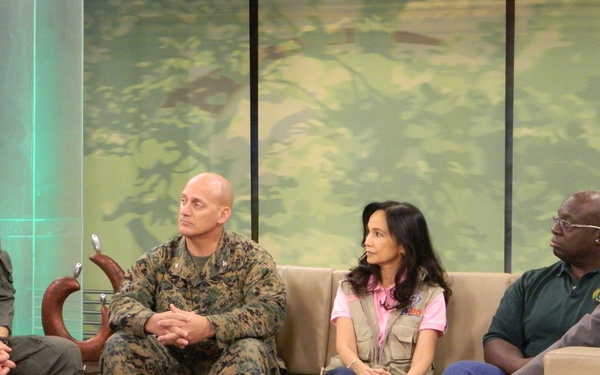 Marines, Ambassador, USAID Mission Director discuss relief efforts