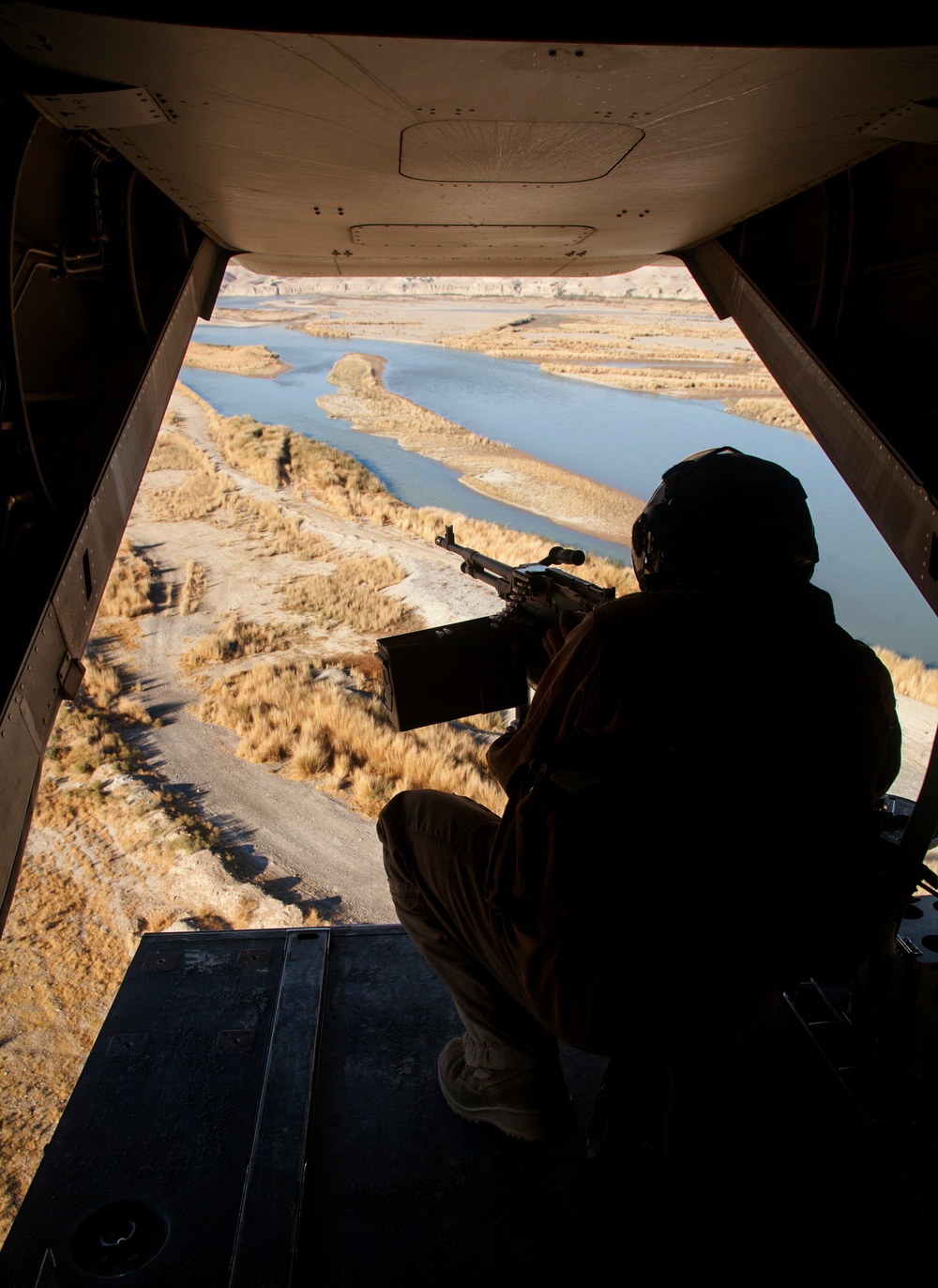 Osprey Gunner Over Helmand Province