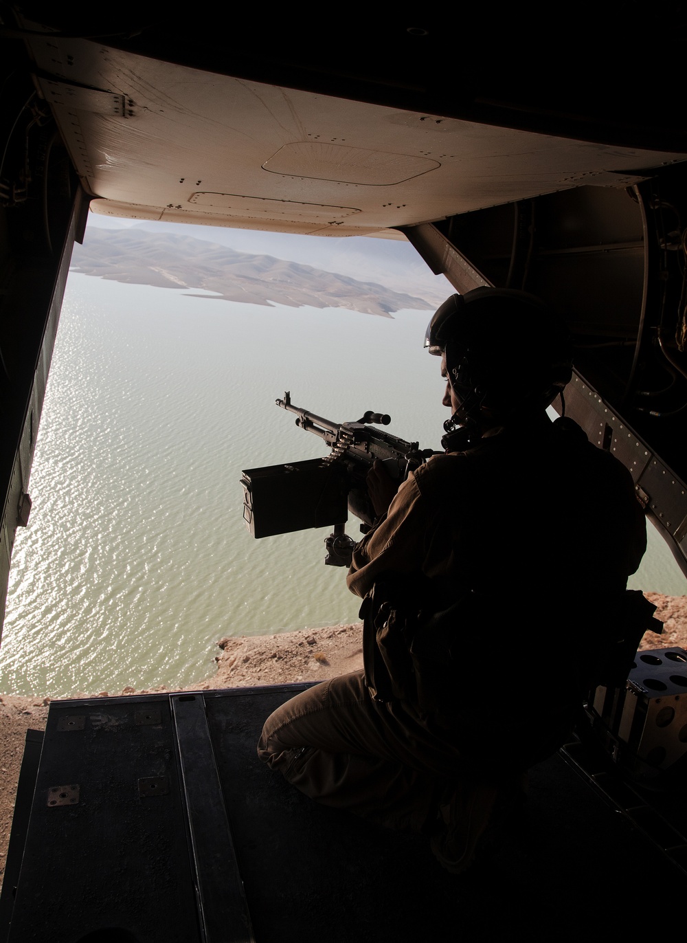 Osprey Gunner Over Helmand Province