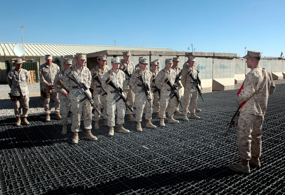 Reenlisting on Camp Leatherneck