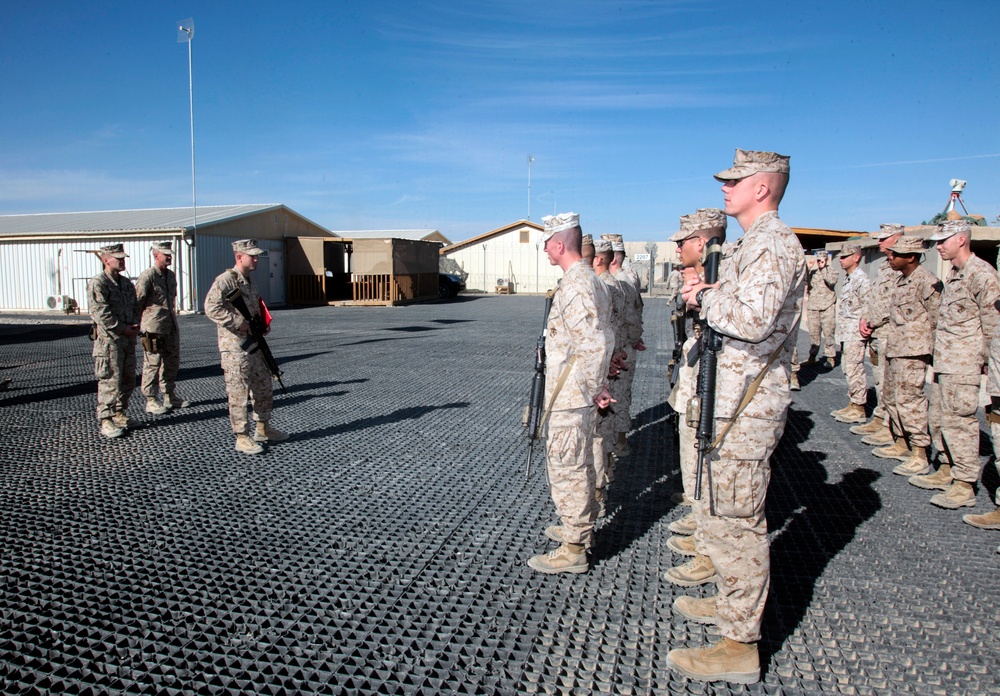 Reenlisting on Camp Leatherneck