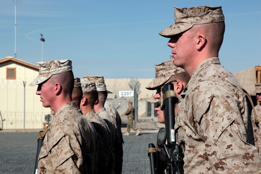 Reenlisting on Camp Leatherneck