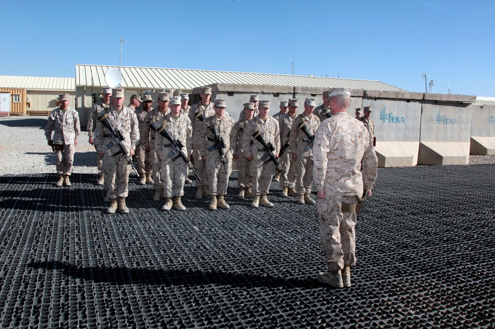 Reenlisting on Camp Leatherneck