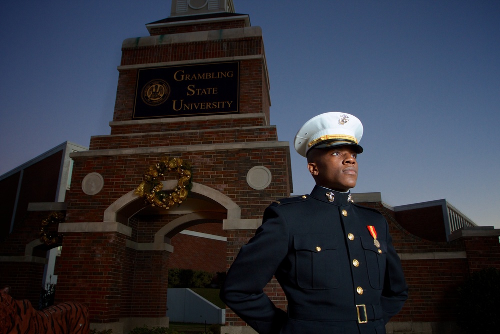 First Marine Corps officer to commission from Grambling State University