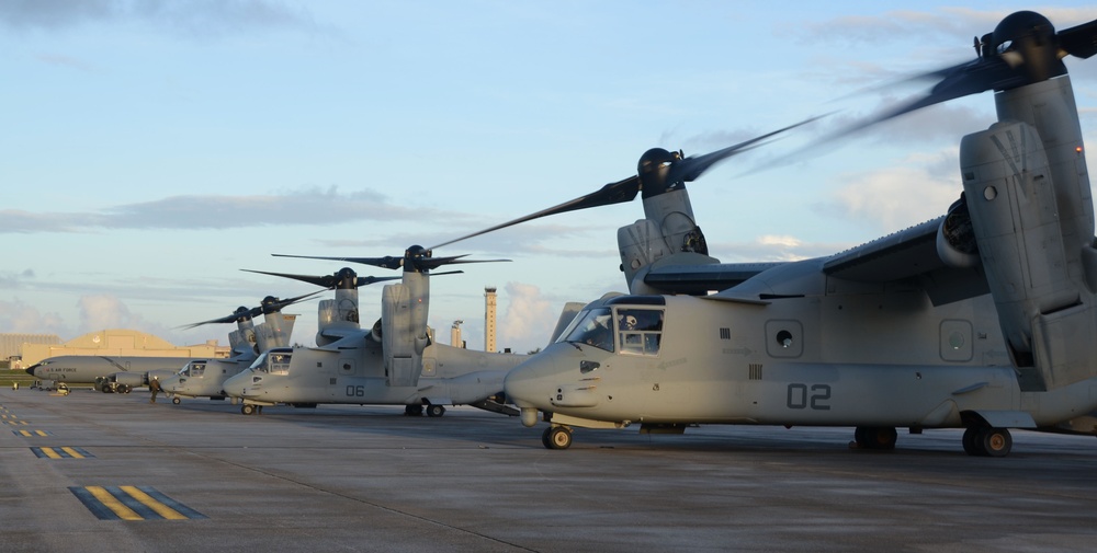 MV-22 Osprey arrival