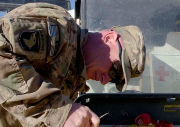 101ST Airborne Division soldiers paint logo